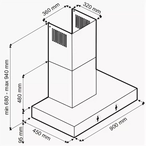 Короб для вытяжки gorenje