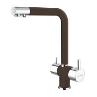 Смеситель с фильтром для кухни Florentina Арес AV, мокко