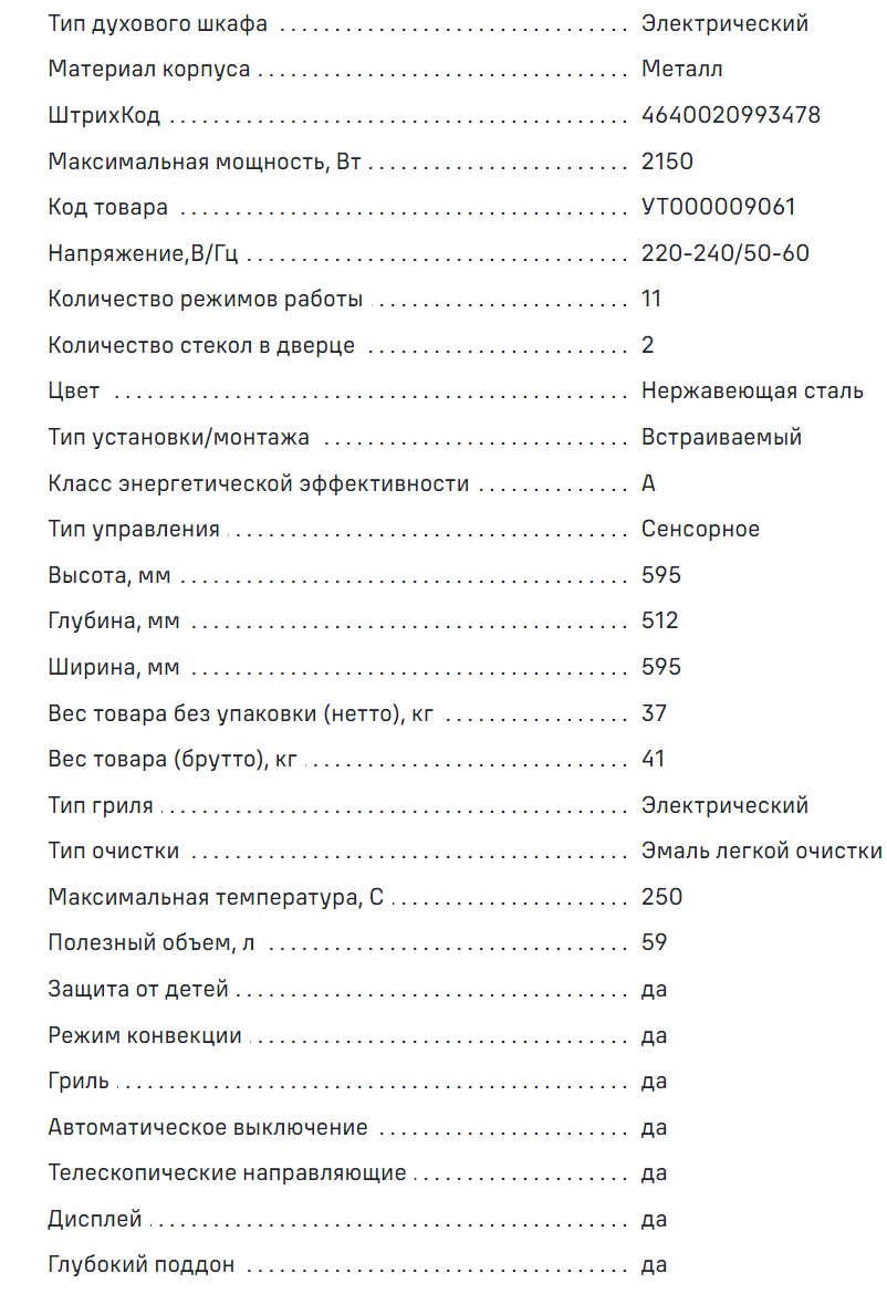 Духовой шкаф электрический встраиваемый напряжение