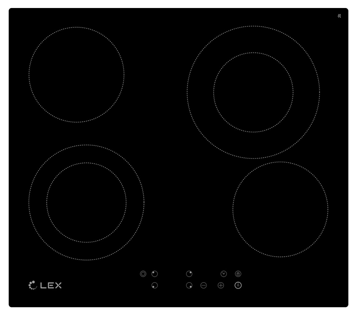 Электрическая варочная панель Lex EVH 642-1 BL - купить с доставкой в  интернет магазине