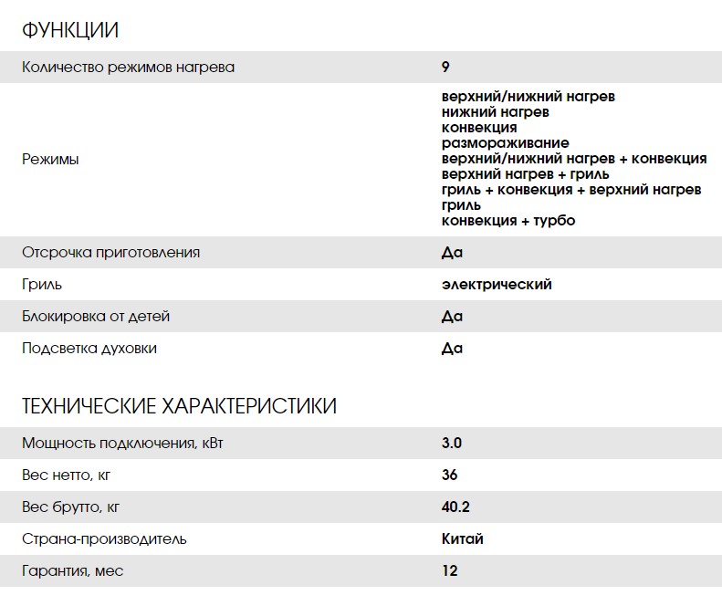 Духовой шкаф weissgauff eom 691 pdw