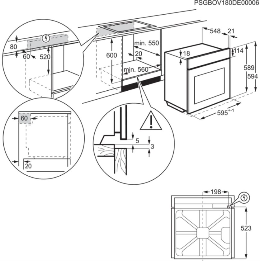 Духовой шкаф electrolux oed3h50v