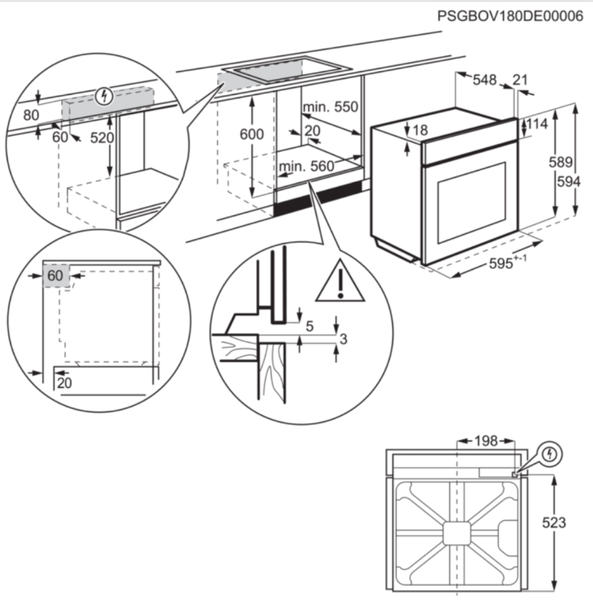 Электрический духовой шкаф electrolux opeb6641x