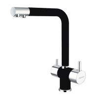 Смеситель с фильтром для кухни Florentina Арес AV, антрацит