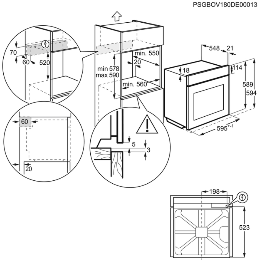 Духовой шкаф electrolux oef5h50z