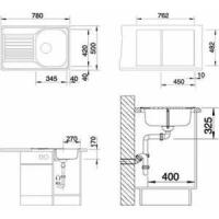 Кухонная мойка Blanco (Бланко) Tipo 45 s compact декор