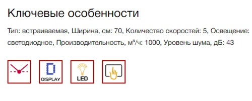 Встраиваемая вытяжка Kuppersberg (Купперсберг) INTRO 70 WHITE