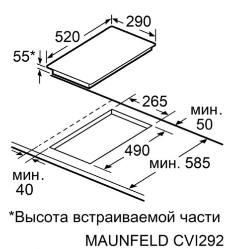 Индукционная варочная панель MAUNFELD (Маунфилд) CVI292S2FWH LUX