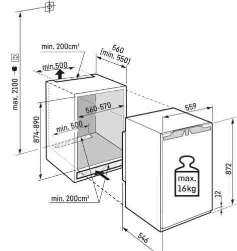 Встаиваемый холодильник Liebherr (Либхер) IRci 3950