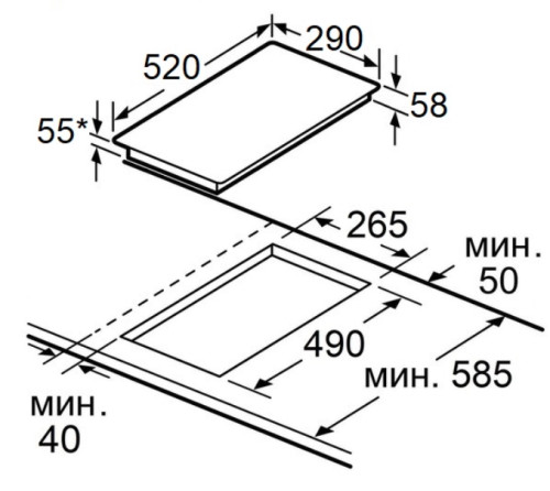 Индукционная варочная панель MAUNFELD (Маунфилд) AVI3022BK