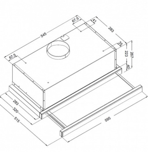 Встраиваемая вытяжка Korting (Кёртинг) KHP 6975 GN
