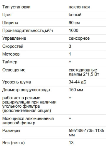 Вытяжка EXITEQ (Экзитег) EX-1156 White