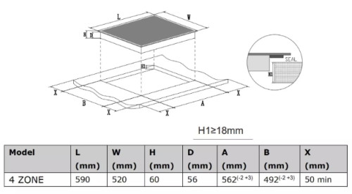Индукционная варочная панель Haier (Хайер) HHY-Y64TVTC