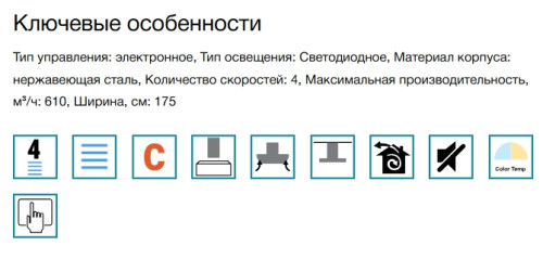 Вытяжка Falmec (Фалмек) Lumen Isola NRS 175 DX
