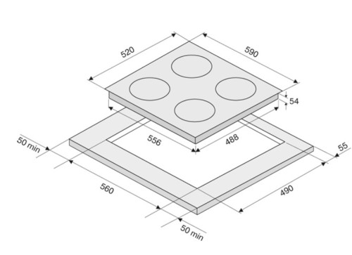Индукционная варочная панель Krona (Крона) ORIGANO 60 WH