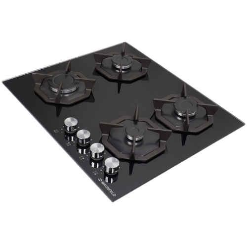 Газовая варочная панель MAUNFELD (Маунфилд) EGHG.64.2CB/G черный + ВИДЕО О ТОВАРЕ