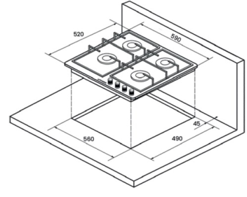 Газовая варочная панель Kuppersberg (Куперсберг) FS 67 X