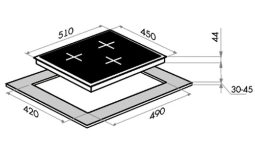 Электрическая варочная панель MAUNFELD (Маунфилд) EVCE.453.DBK