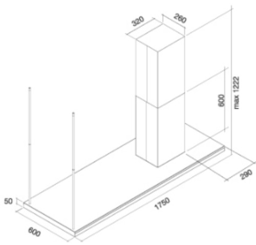 Вытяжка Falmec (Фалмек) Lumen Isola Steel 175 DX