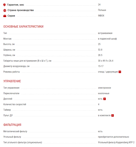 Встраиваемая вытяжка Kuppersberg (Купперсберг) INBOX 54 B