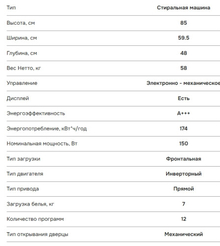 Стиральная машина NORDFROST (Нордфрост) i-DDQ4 7120 Ws