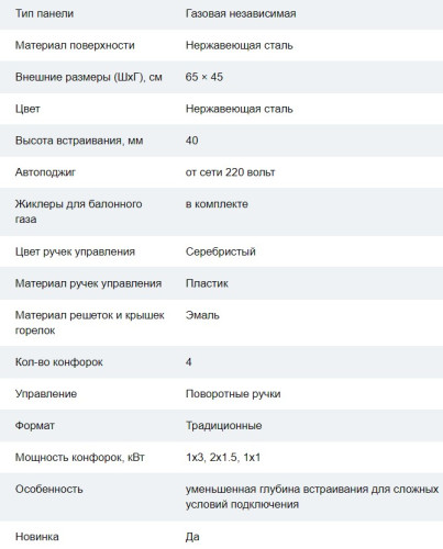 Газовая варочная панель Cata (Ката) 604 TI