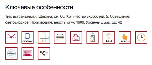 Встраиваемая вытяжка Kuppersberg (Купперсберг) NANCY 60 Black