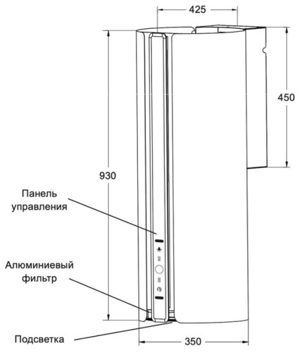 Вытяжка Lex (Лекс) TORO 350 RED