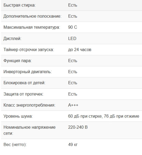 Стиральная машина Weissgauff (Вайсгауф) WM 41106 Inverter Steam