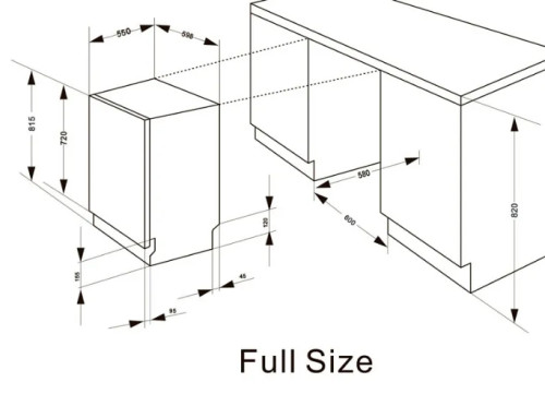 Встраиваемая посудомоечная машина Meferi (Мефери) MDW6062 LIGHT