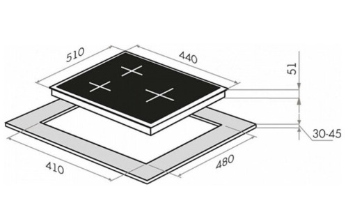 Газовая варочная панель MAUNFELD (Маунфилд) EGHE.43.3STS-EW