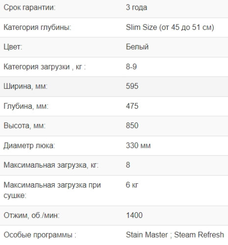 Стиральная машина с сушкой Weissgauff (Вайсгауф) WMD 47148 DC Inverter Steam