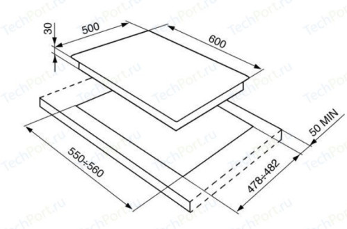 Газовая варочная панель Smeg (Смег) SR764AO