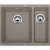 Кухонная мойка Blanco (Бланко) SubLine 340/160-u серый беж с клапаном-автоматом