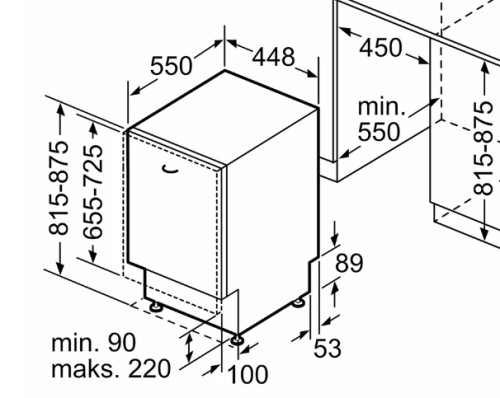 Встраиваемая посудомоечная машина Bosch (Бош) SPV4EMX25E