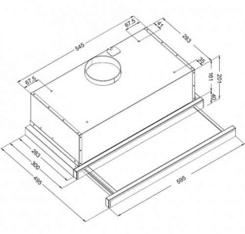 Встраиваемая вытяжка Korting (Кёртинг) KHP 6512 X