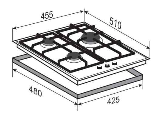 Газовая варочная панель Zigmund-Shtain (Зигмунд-Штайн) M 23.4 W