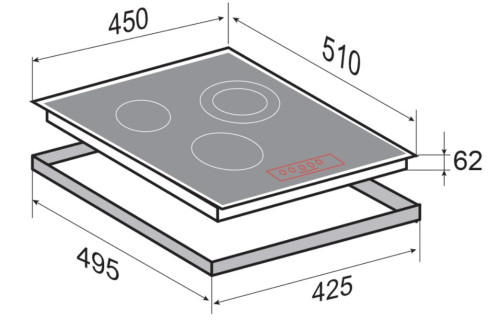 Электрическая варочная панель Zigmund-Shtain (Зигмунд-Штайн) CN 37.4 W