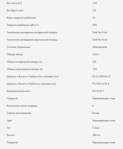 Холодильник Haier (Хайер) HTF-456DM6RU