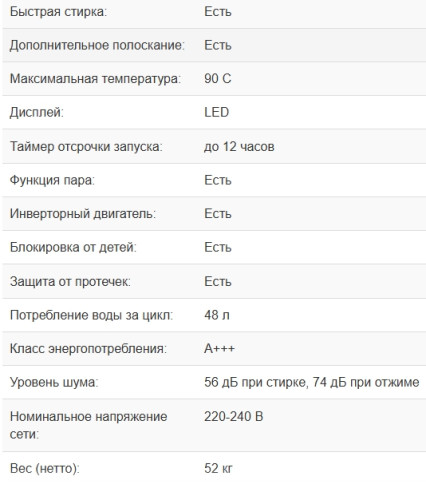 Стиральная машина Weissgauff (Вайсгауф) WM 40106 Inverter Steam
