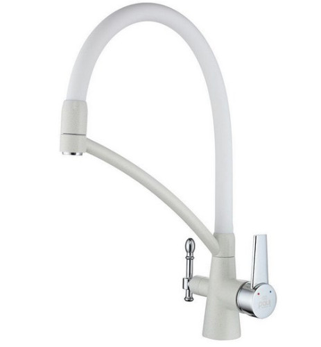 Смеситель для кухни Paulmark (Паульмарк) Holstein Ho213165-331, белый