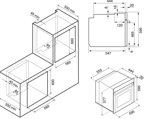Электрический духовой шкаф Krona (Крона) ELEMENT plus 60 WH