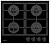 Газовая варочная панель Electronicsdeluxe (Электрониксделюкс) GG4 750229F