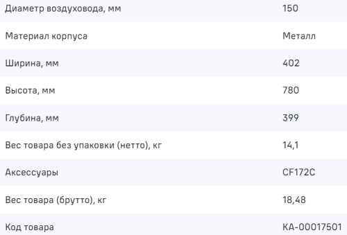 Вытяжка MAUNFELD (Маунфилд) Bath Plus 402 нержавеющая сталь