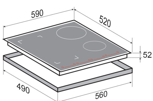 Индукционная варочная панель Zigmund-Shtain (Зигмунд-Штайн) CIS 032.60 BX