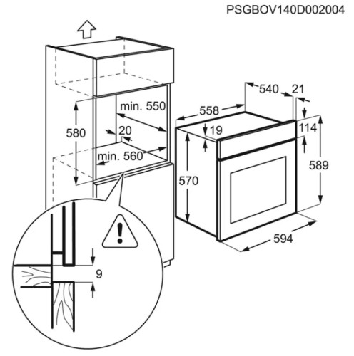 Электрический духовой шкаф Electrolux (Электролюкс) OEF5C50X
