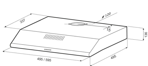 Вытяжка Krona (Крона) OLIVIA 500 white PB