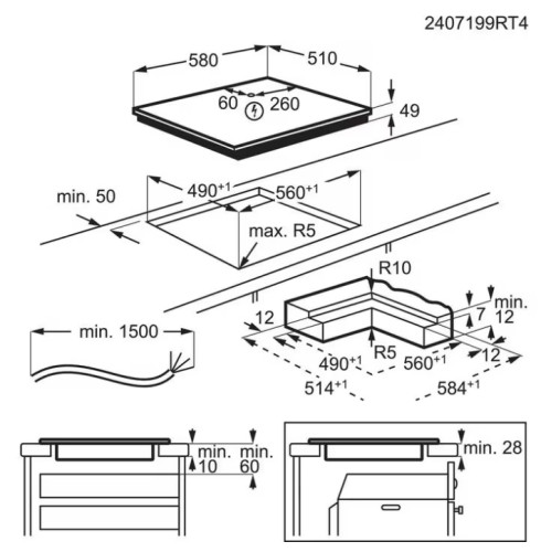 Индукционная варочная панель AEG (АЕГ) TO64IB00IB