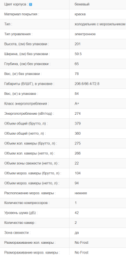 Холодильник Jacky's (Джекис) JR FV2000