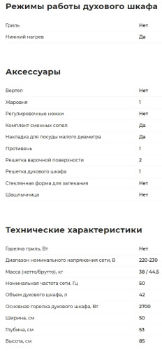 Газовая плита GEFEST (Гефест) CG 50М02 К73